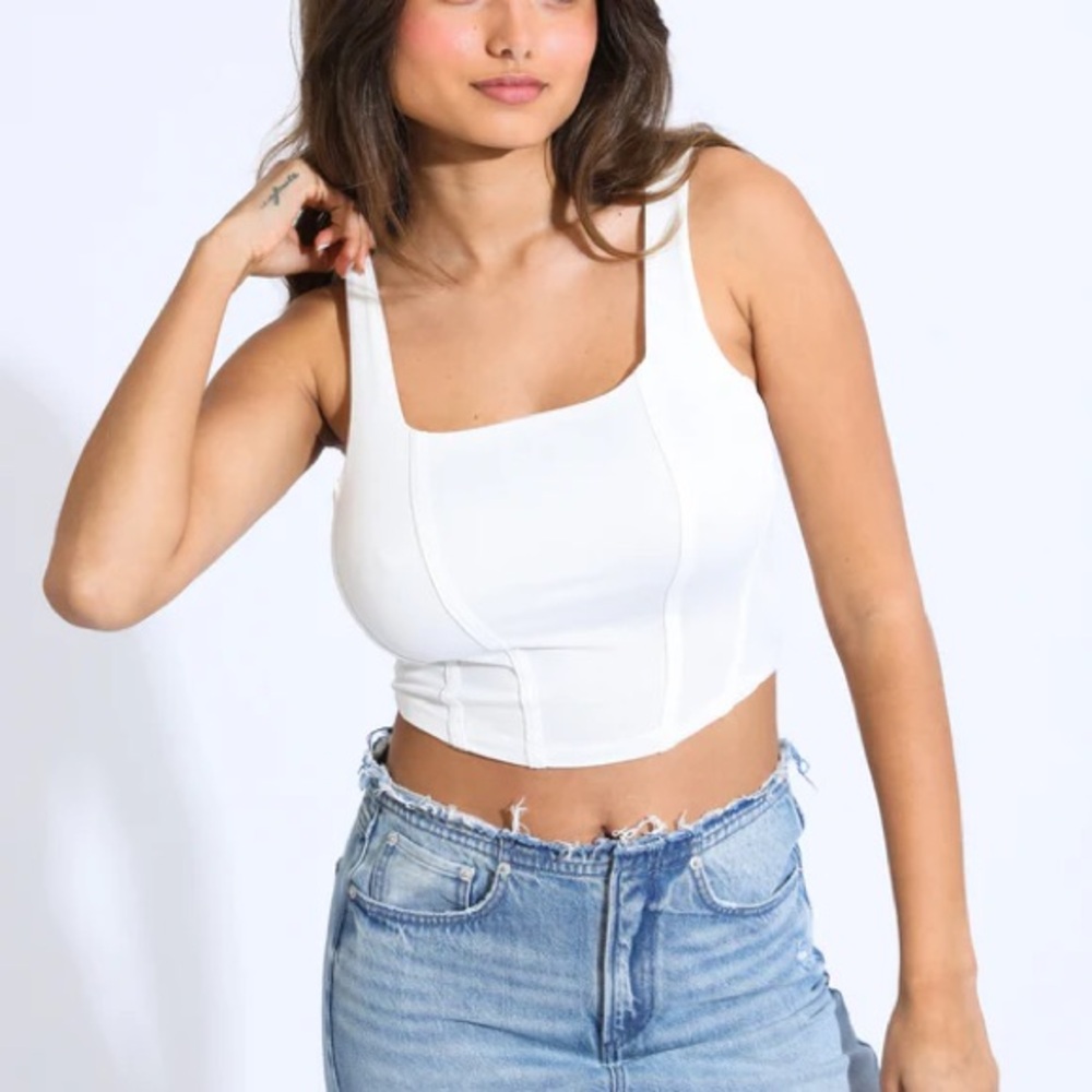 White Women's Crop Top